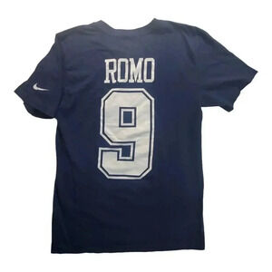 Nike Dallas Cowboys Tony Romo #9 Graphic Logo T-Shirt Mens Sz S Tee Football NFL